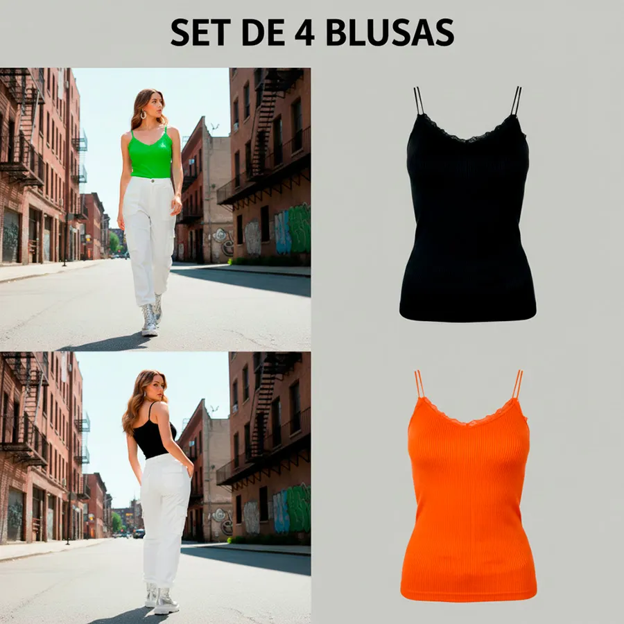 TR3.0 SET DE 4 BLUSAS CON HOLAN 6114